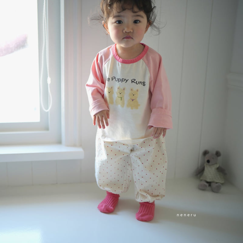 Neneru - Korean Baby Fashion - #babygirlfashion - Doggie Raglan Tee - 3