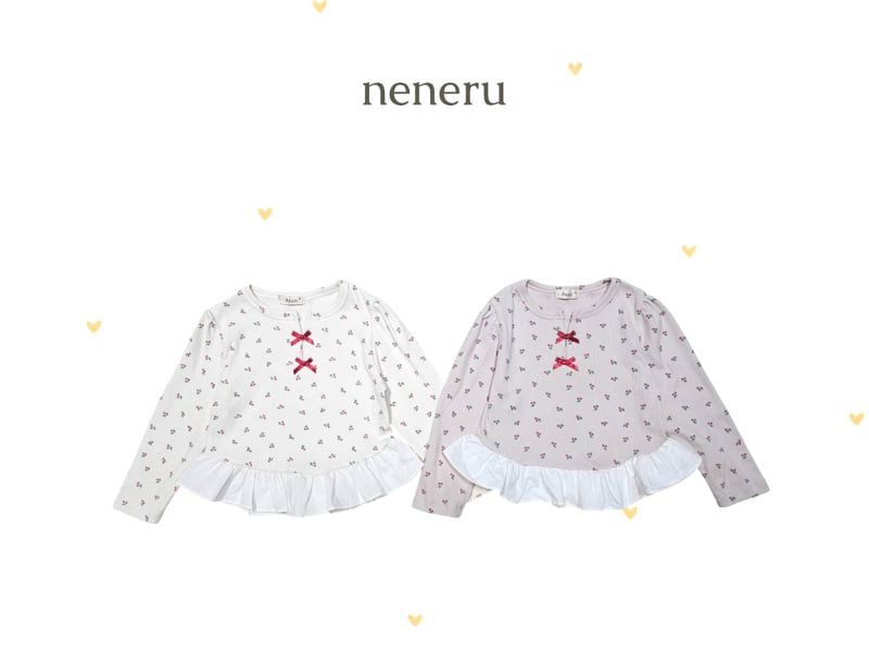 Neneru - Korean Baby Fashion - #babylifestyle - Cherry Frill Tee - 9