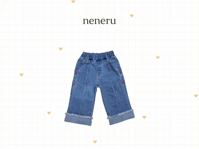 Neneru - Korean Baby Fashion - #babylifestyle - Coco Ribbon Denim Pants