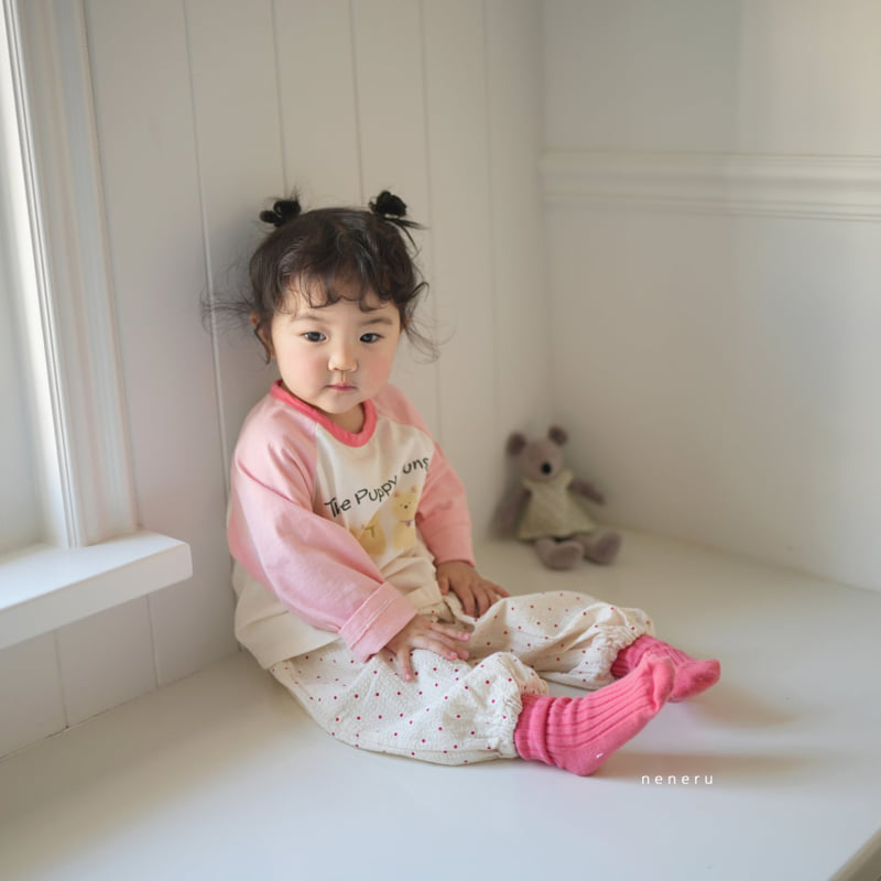 Neneru - Korean Baby Fashion - #babygirlfashion - Doggie Raglan Tee - 4