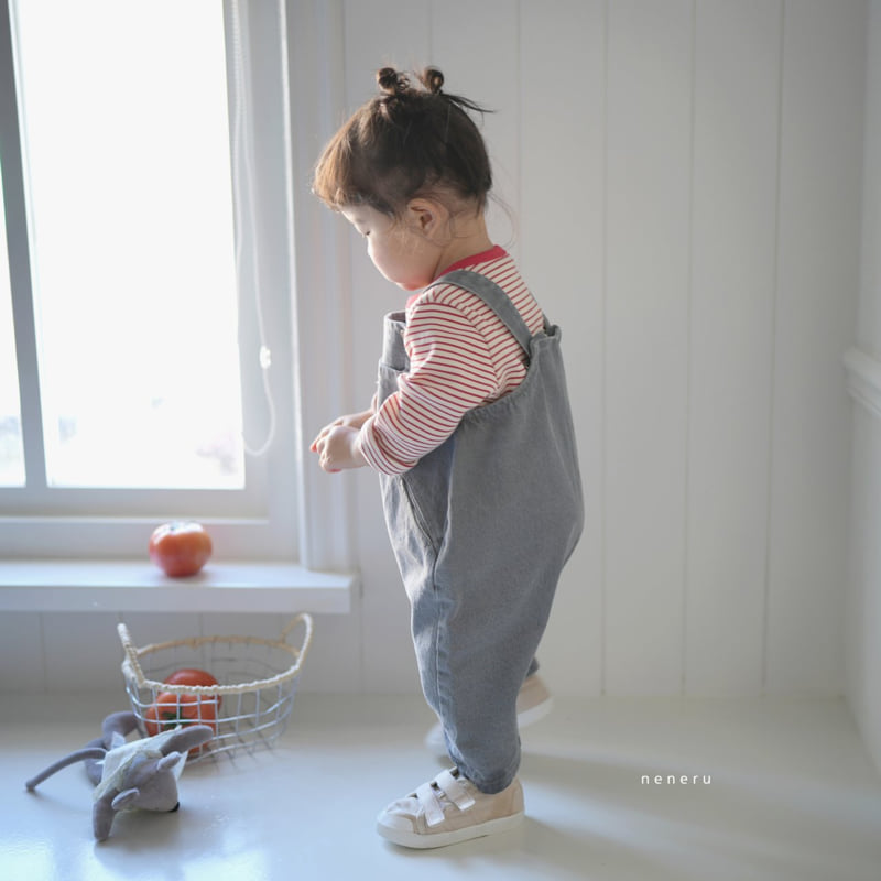 Neneru - Korean Baby Fashion - #babyoninstagram - Poko Denim Overalls - 9