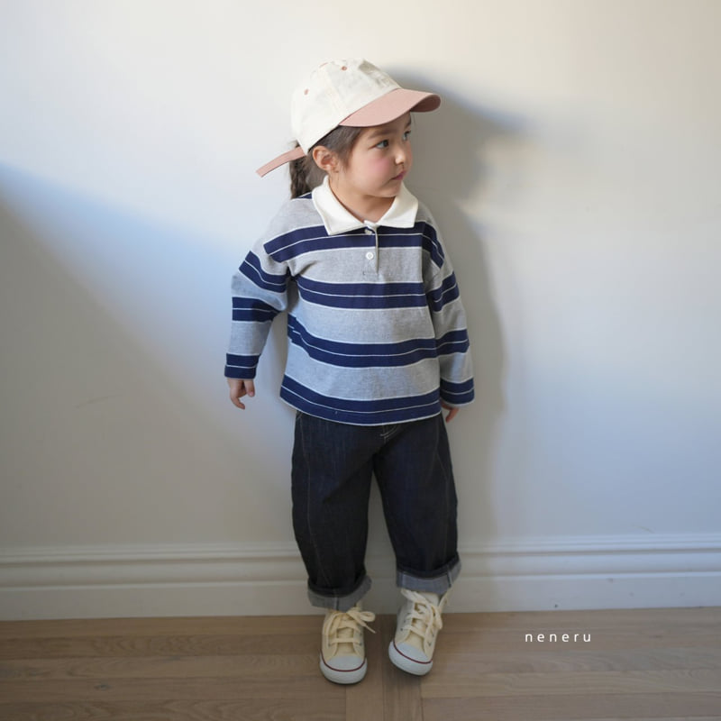 Neneru - Korean Baby Fashion - #babyoutfit - Henley Collar Tee