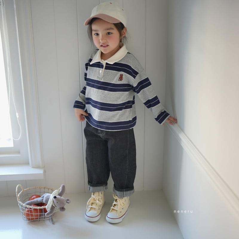 Neneru - Korean Baby Fashion - #babywear - Henley Collar Tee - 2
