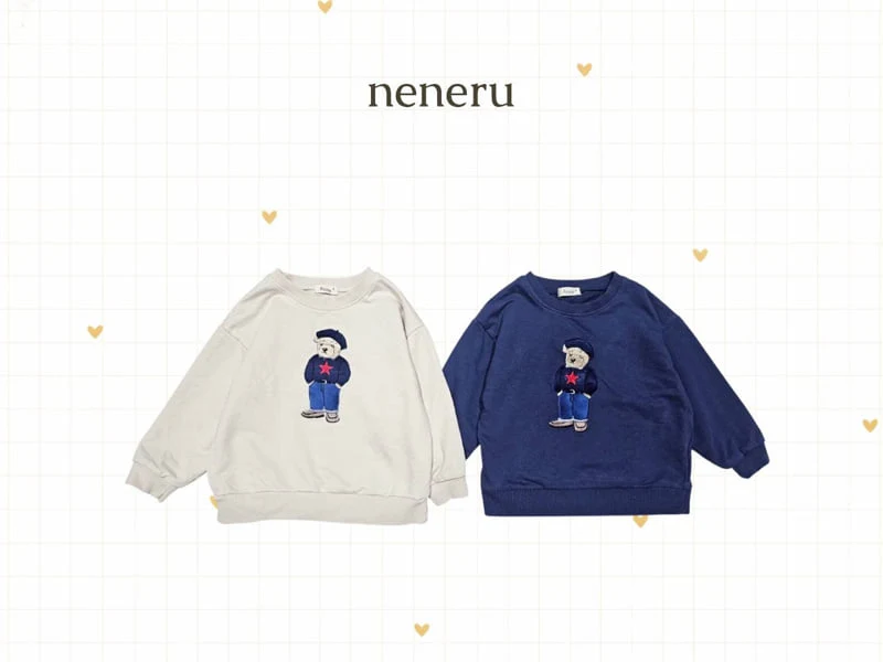 Neneru - Korean Baby Fashion - #babywear - Bear Embroidered Tee - 10