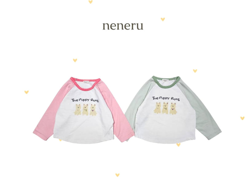 Neneru - Korean Baby Fashion - #onlinebabyboutique - Doggie Raglan Tee - 10
