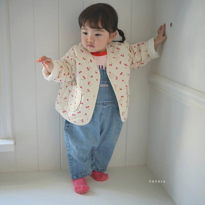 Neneru - Korean Baby Fashion - #onlinebabyshop - Mini Cherry Jacket