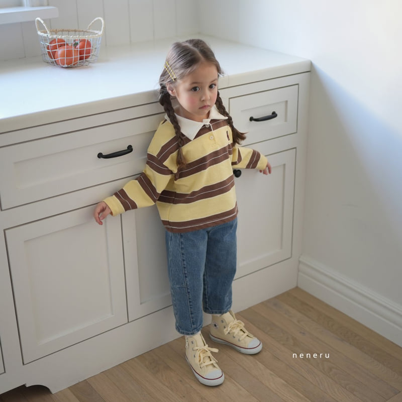 Neneru - Korean Baby Fashion - #onlinebabyboutique - Henley Collar Tee - 4