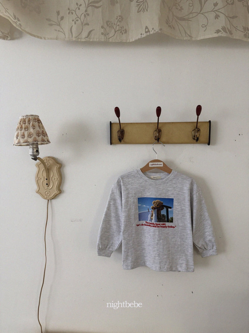 Night Bebe - Korean Children Fashion - #designkidswear - Bear Bear Tee - 3