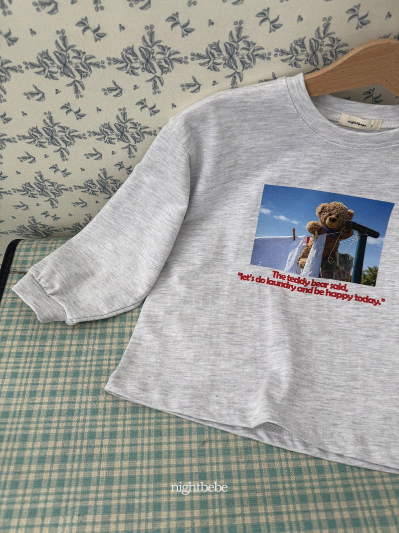 Night Bebe - Korean Children Fashion - #fashionkids - Bear Bear Tee - 5