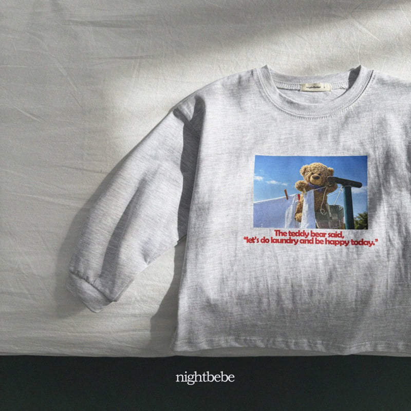 Night Bebe - Korean Children Fashion - #kidsstore - Bear Bear Tee - 7