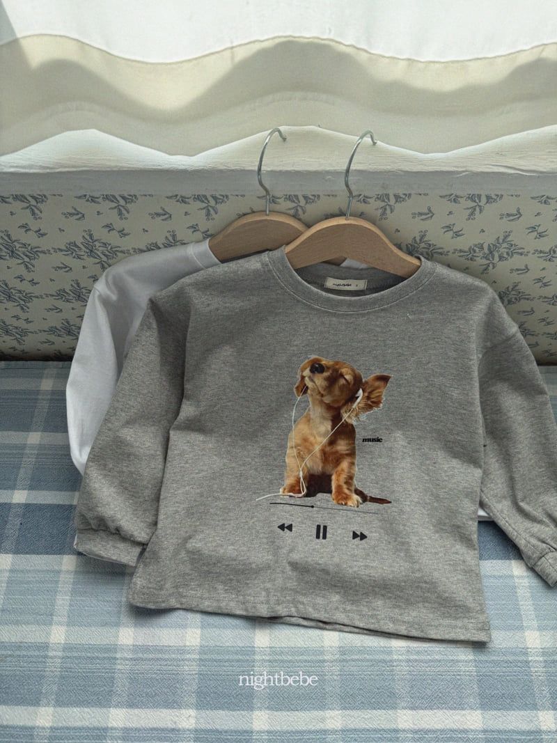 Night Bebe - Korean Children Fashion - #kidsstore - Listening Tee - 6