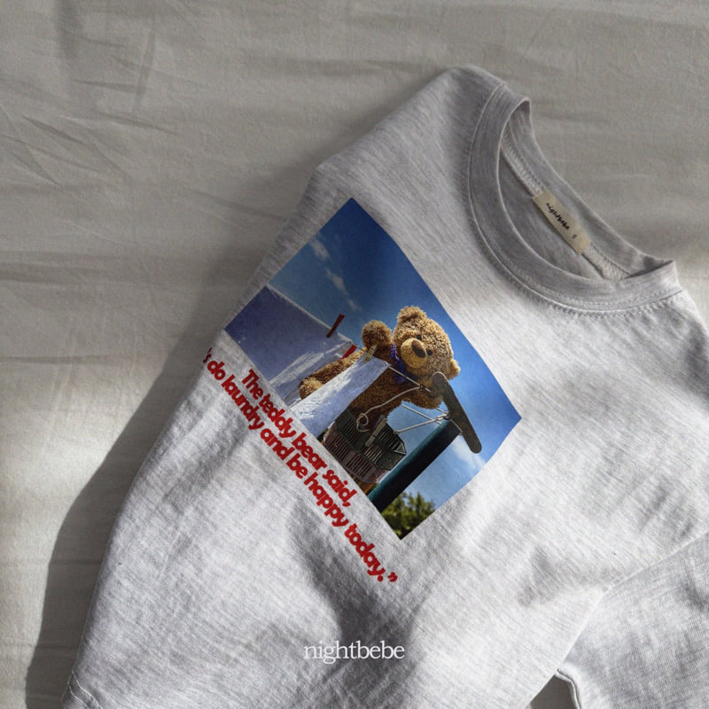 Night Bebe - Korean Children Fashion - #littlefashionista - Bear Bear Tee - 10