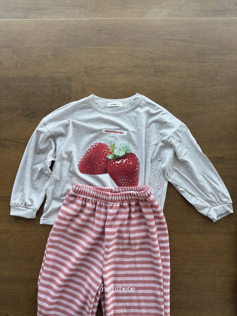 Night Bebe - Korean Children Fashion - #littlefashionista - Strawberry Tee - 7