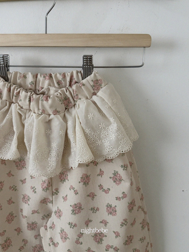 Night Bebe - Korean Children Fashion - #todddlerfashion - Lace Pants - 12