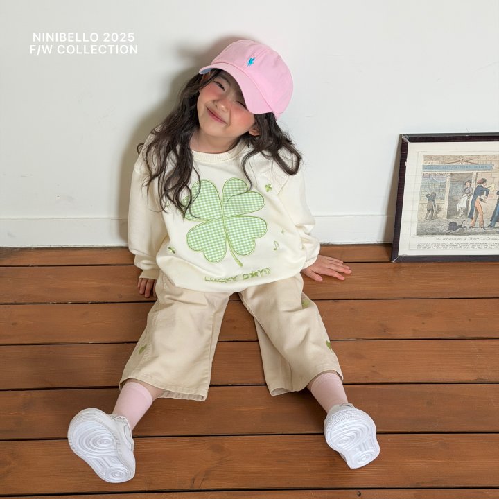 Heart Embroidered Panel Pants (Light Denim) by Ninibello for Child - view 10