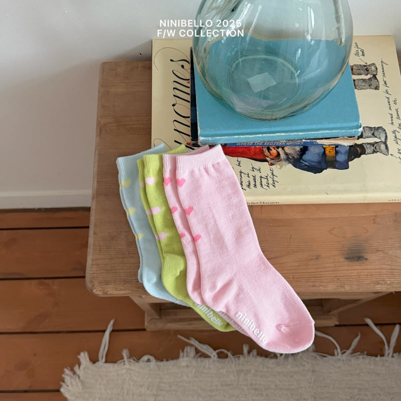 Ninibello - Korean Children Fashion - #childrensboutique - Heart Cork Socks (Pastel)