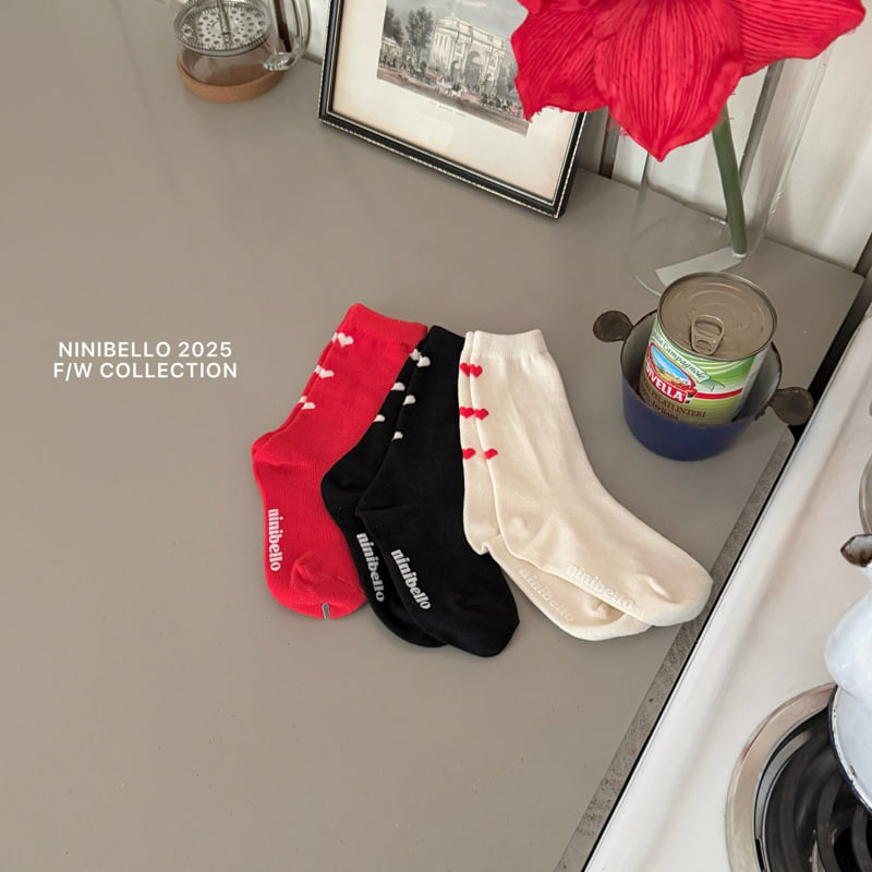 Ninibello - Korean Children Fashion - #designkidswear - Heart Cork Socks (Basic)