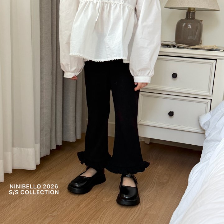 Ninibello - Korean Children Fashion - #kidsshorts - Jam Jam Frill Bootcut Pants - 5