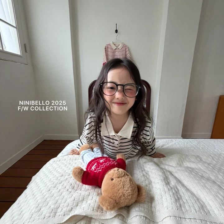 Ninibello - Korean Children Fashion - #kidsshorts - Bbangtteok Collar Tee - 6