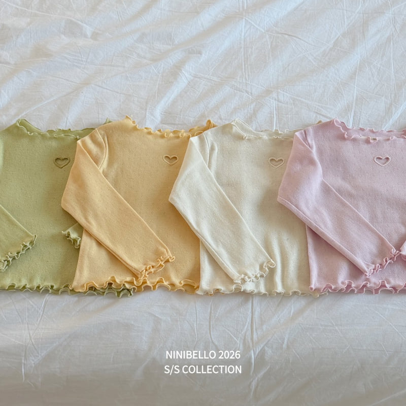 Ninibello - Korean Children Fashion - #magicofchildhood - Heart Punching Eyelet Tee
