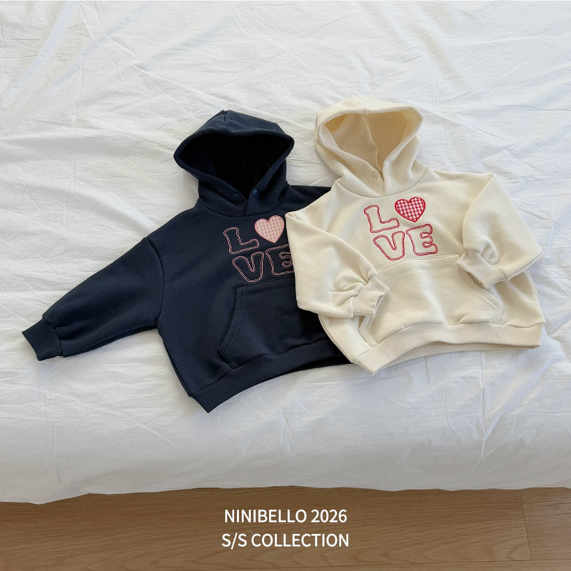 Ninibello - Korean Children Fashion - #todddlerfashion - Love Hoodie