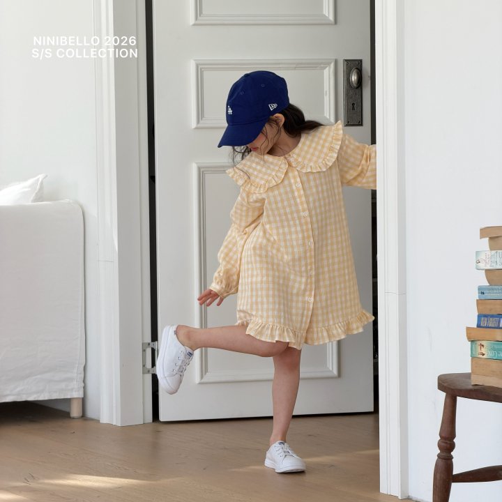 Ninibello - Korean Children Fashion - #toddlerclothing - Chou-Chou Check One-piece - 12