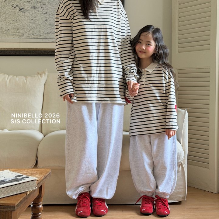 Ninibello - Korean Women Fashion - #momslook - Bbangtteok Collar Tee (Adult) - 8