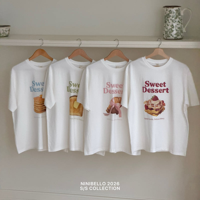 Ninibello - Korean Women Fashion - #momslook - Dessert Short Sleeve Tee (Adult)