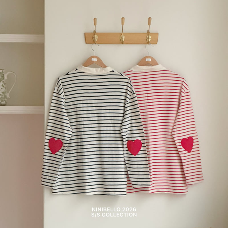 Ninibello - Korean Women Fashion - #womensfashion - Bbangtteok Collar Tee (Adult)