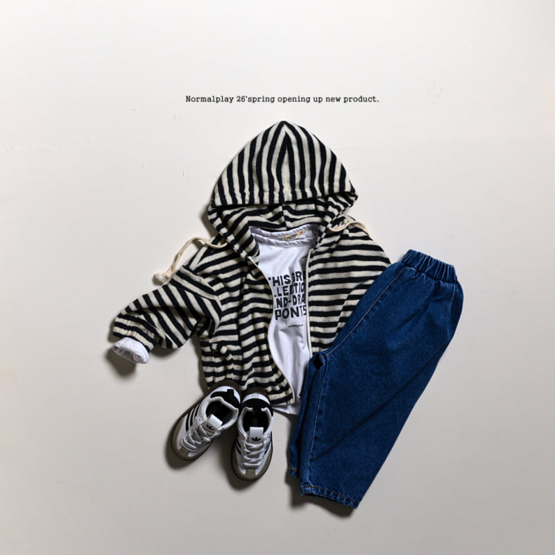 Normalplay - Korean Baby Fashion - #babyboutique - Smiling Denim Pants - 2