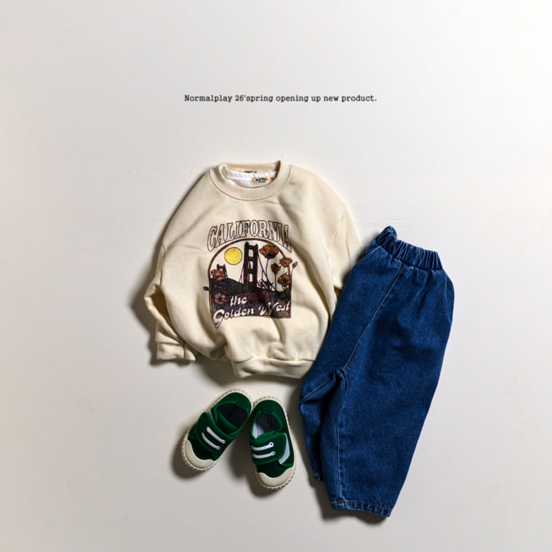 Normalplay - Korean Baby Fashion - #babyfashion - Smiling Denim Pants - 5