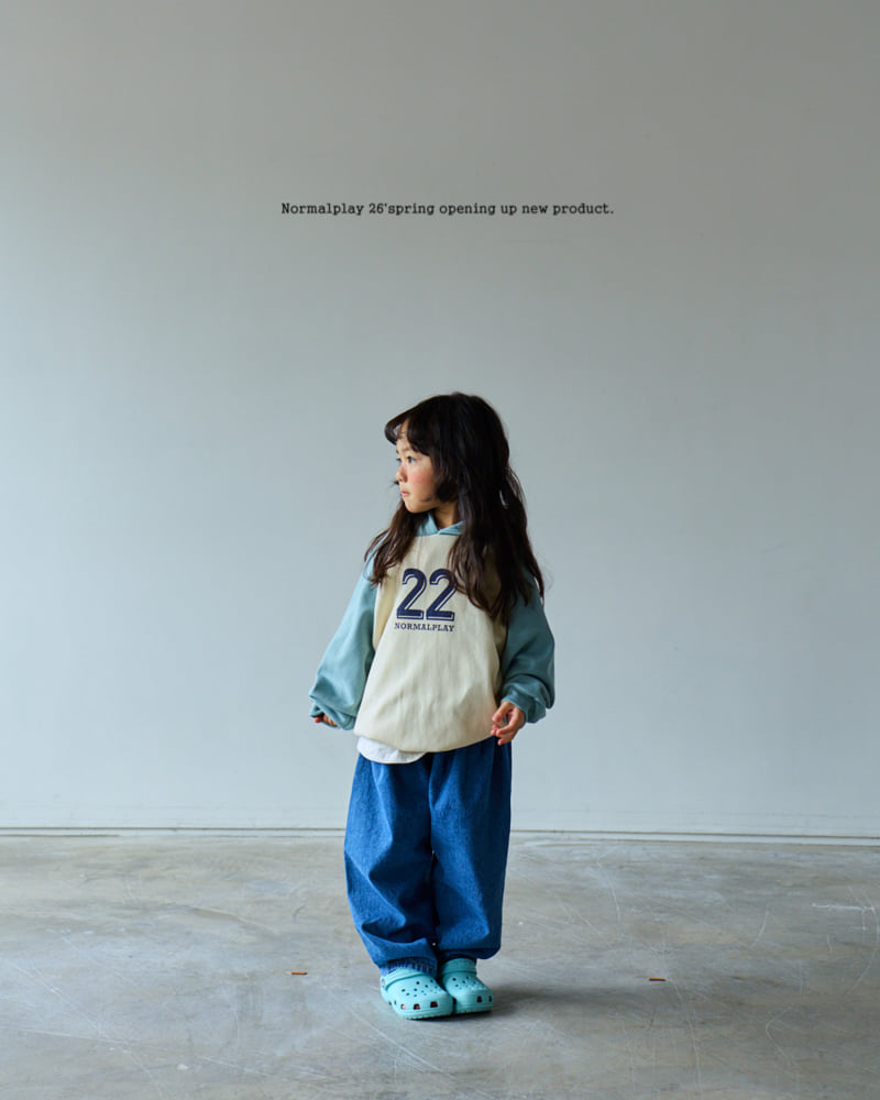 Normalplay - Korean Baby Fashion - #babyfever - Smiling Denim Pants - 6