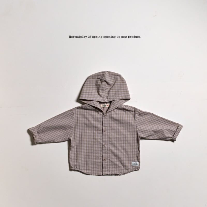 Normalplay - Korean Children Fashion - #childofig - Peter Pan Check Hooded Shirt - 7