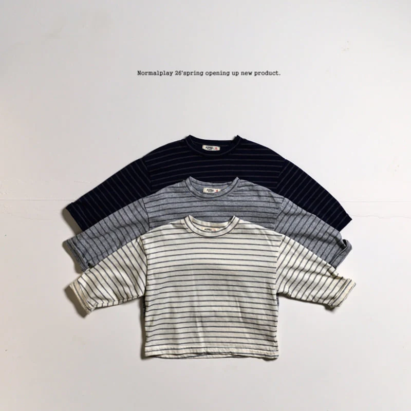 Normalplay - Korean Children Fashion - #childofig - Mushroom Stripe Tee - 7
