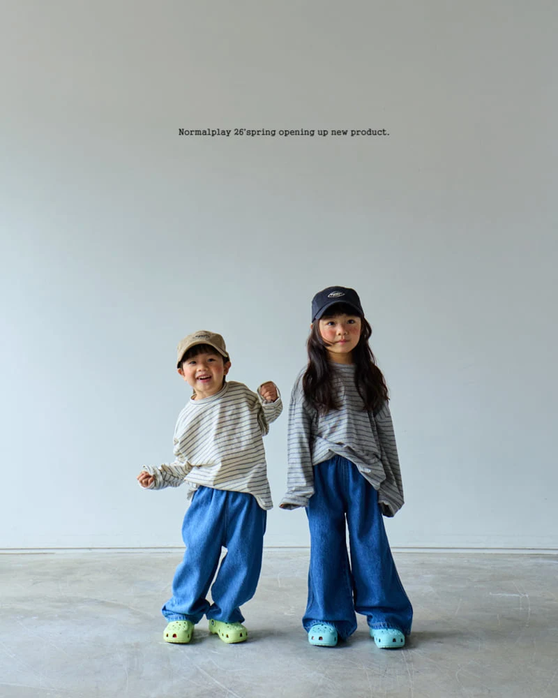 Normalplay - Korean Children Fashion - #designkidswear - Mushroom Stripe Tee - 9