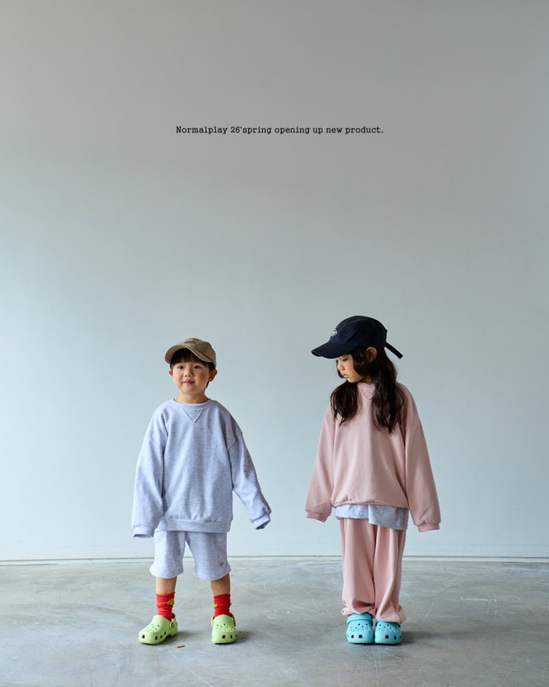Normalplay - Korean Children Fashion - #designkidswear - Soft Terry Top Bottom Set - 8