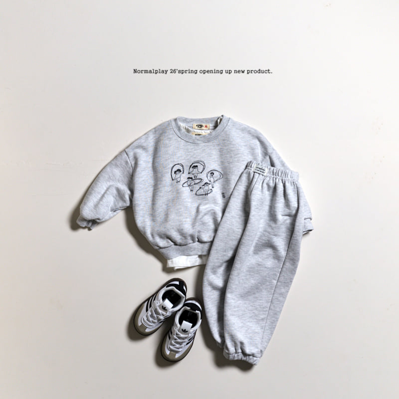 Normalplay - Korean Children Fashion - #discoveringself - Soft Terry Top Bottom Set - 9