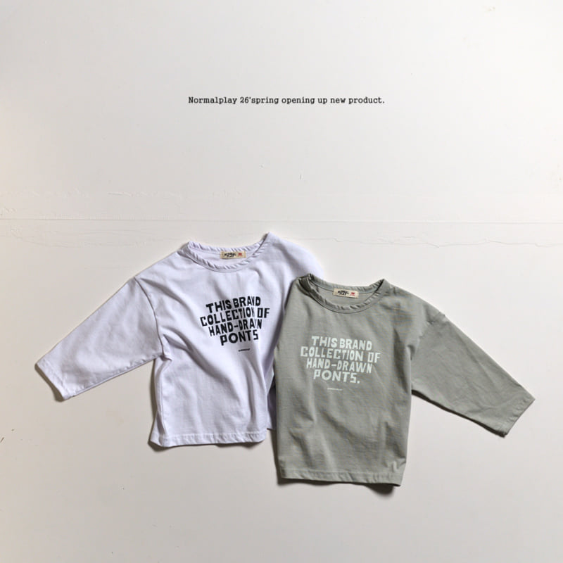 Normalplay - Korean Children Fashion - #fashionkids - Font Single Tee