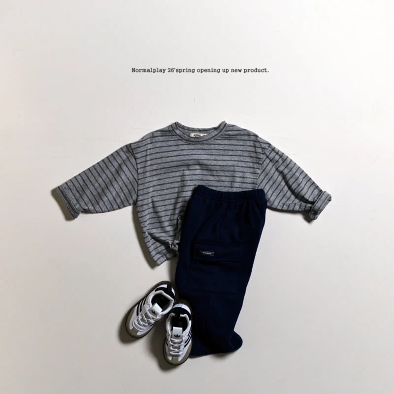 Normalplay - Korean Children Fashion - #fashionkids - Mushroom Stripe Tee - 11