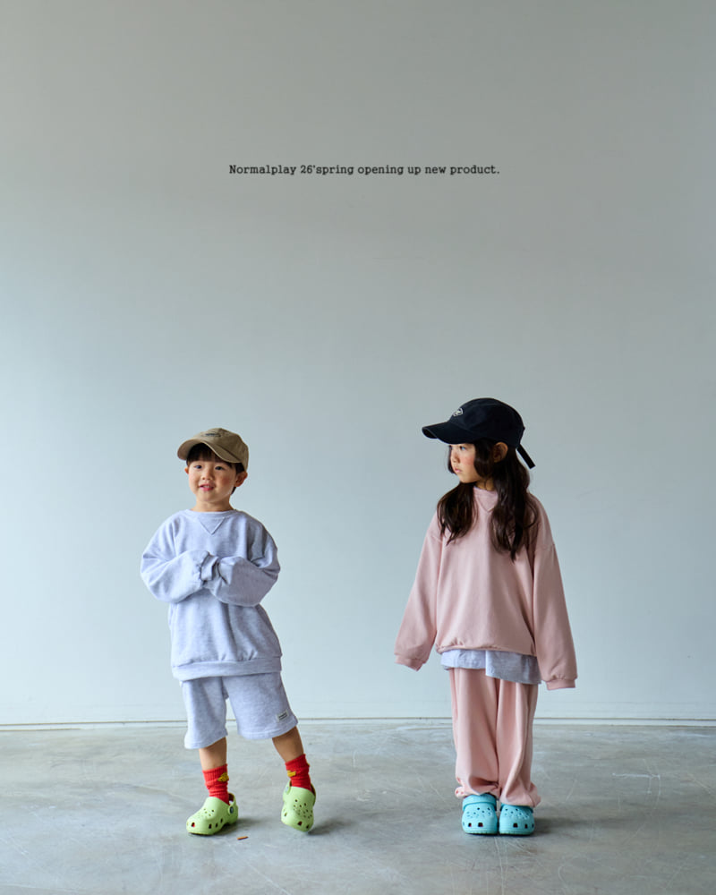 Normalplay - Korean Children Fashion - #fashionkids - Soft Terry Top Bottom Set - 10