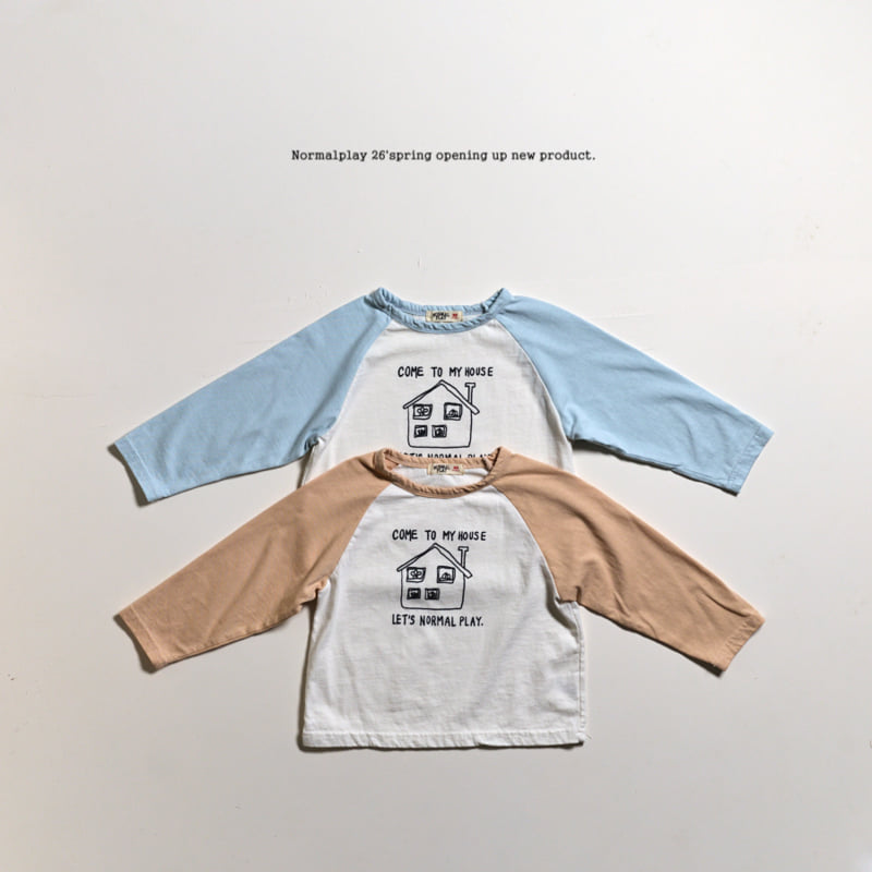 Normalplay - Korean Children Fashion - #kidsshorts - My Home Raglan Tee