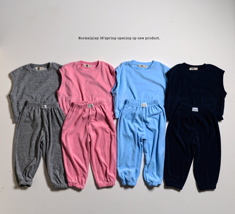 Normalplay - Korean Children Fashion - #fashionkids - Double Terry Jogger Pants - 4