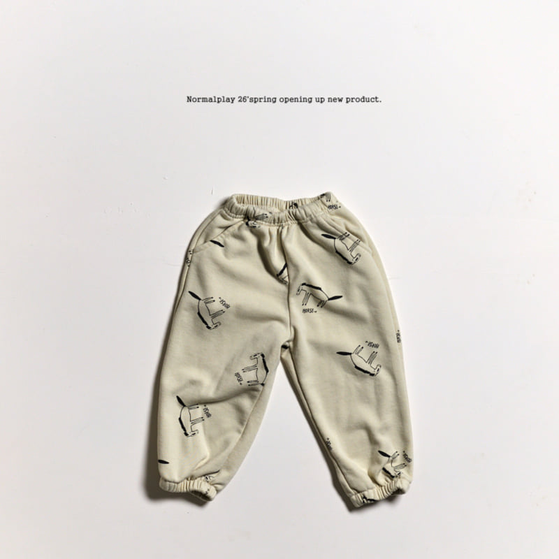 Normalplay - Korean Children Fashion - #kidzfashiontrend - Darling Horse Jogger Pants - 10