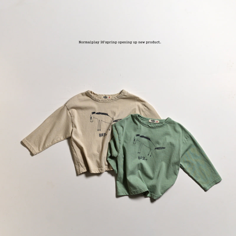 Normalplay - Korean Children Fashion - #kidzfashiontrend - Horse Single Tee