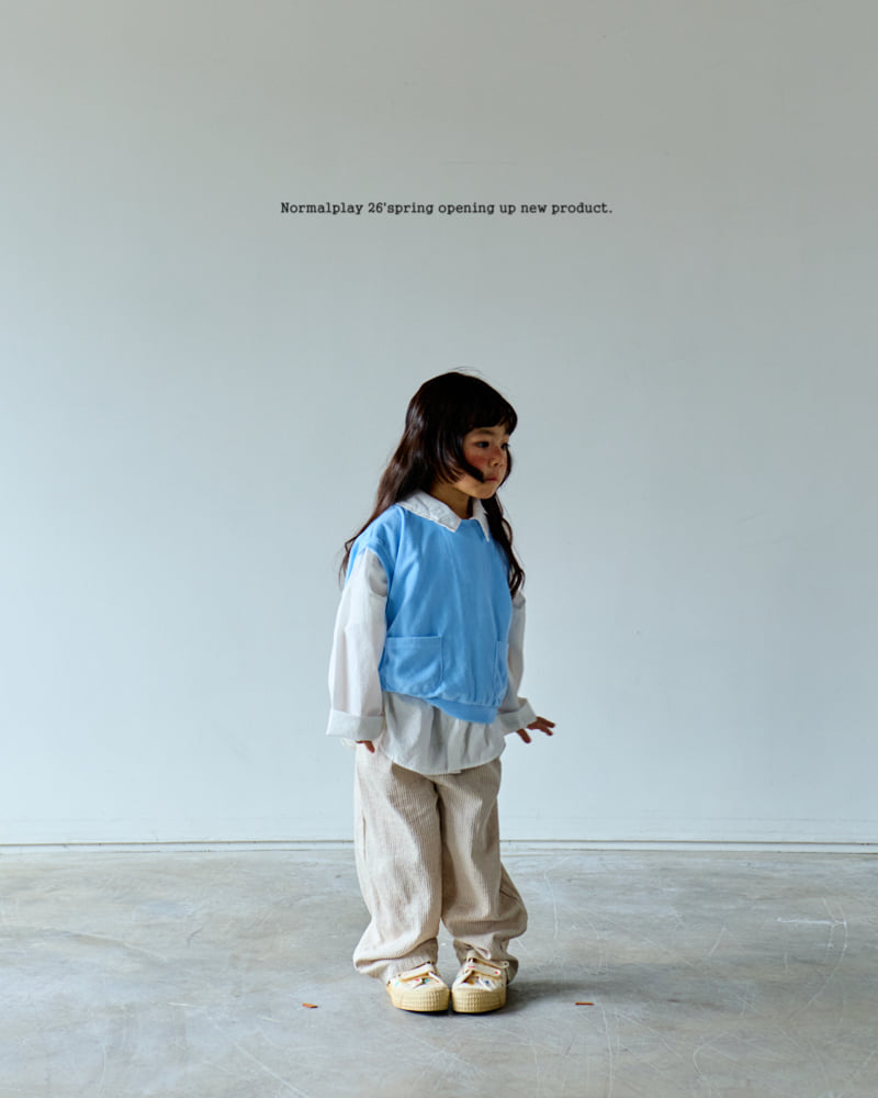 Normalplay - Korean Children Fashion - #littlefashionista - Double Terry Vest - 5