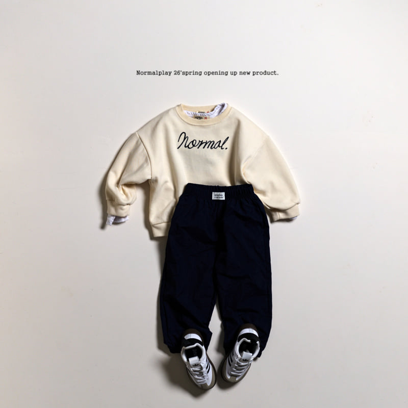 Normalplay - Korean Children Fashion - #littlefashionista - Wave Embroidered Sweatshirt - 7