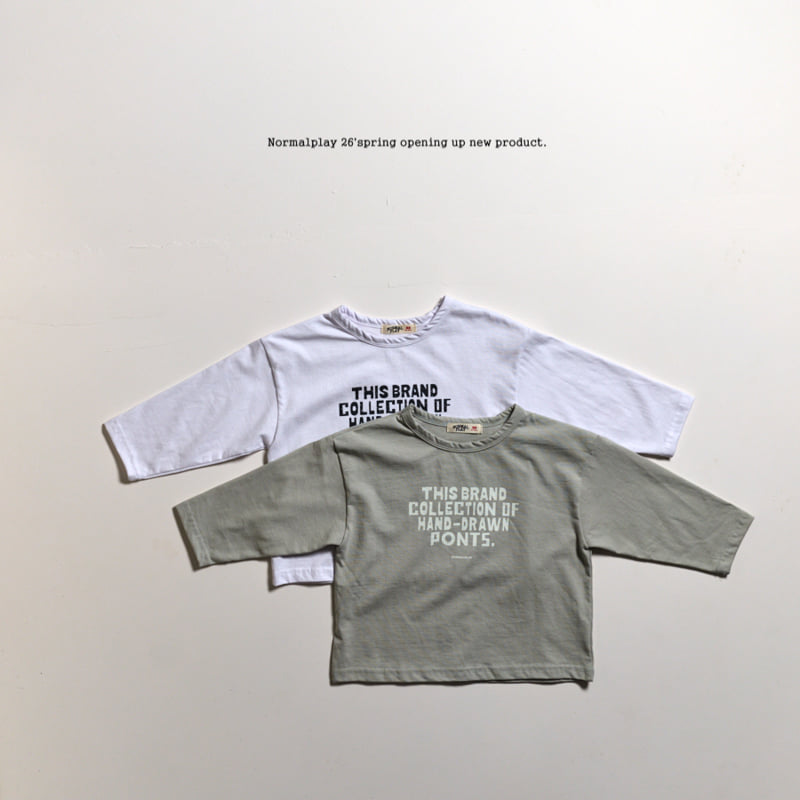 Normalplay - Korean Children Fashion - #magicofchildhood - Font Single Tee - 7