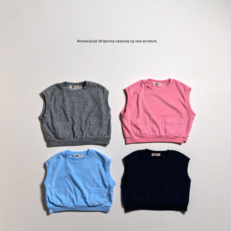 Normalplay - Korean Children Fashion - #magicofchildhood - Double Terry Vest - 6