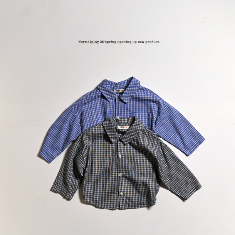 Normalplay - Korean Children Fashion - #minifashionista - Series Check Shirt - 9