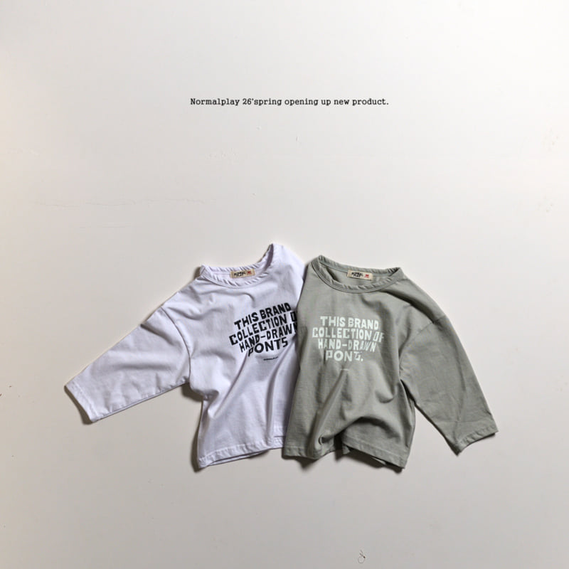 Normalplay - Korean Children Fashion - #minifashionista - Font Single Tee - 8